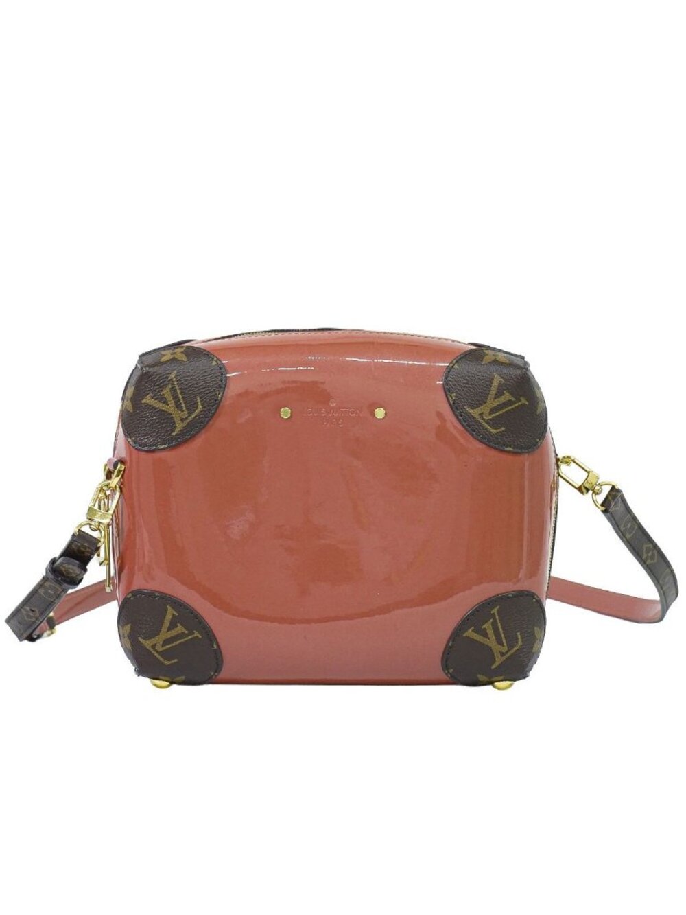 Louis Vuitton LV Venice Vernis Miroir Monogram Shoulder Bag Pochette Ville Rose